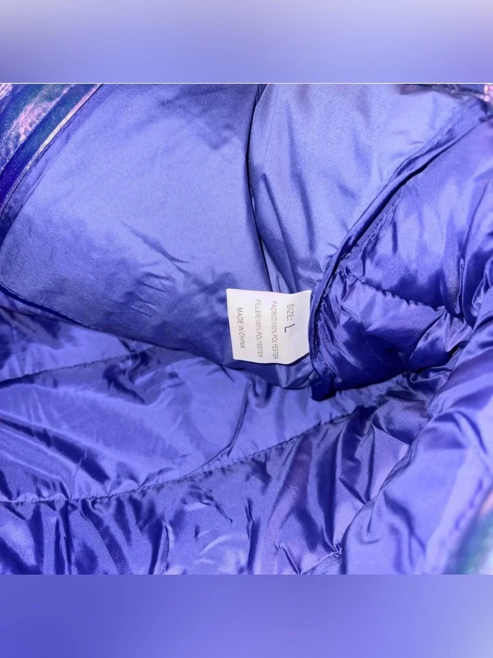 Girls Winter Coat Shiny Gradient Lightweight Puffer Jacket